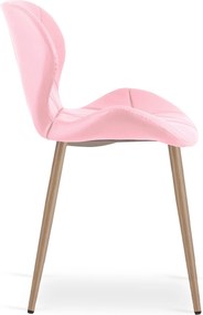 Scaun de sufragerie MANGO din piele ecologica, roz