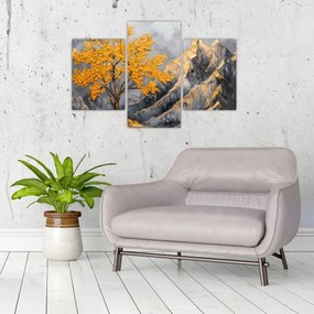 Tablou – Arbore auriu în munți (90x60 cm)