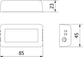 Controller RGBW GTV pentru bandă LED, 1 zonă, 12-24V, 120-240W, alb 240 W, 24 V, Alb