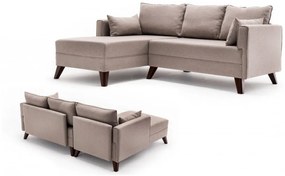 Coltar Extensibil Bella Corner Sofa Left 2, Crem