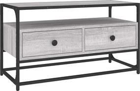 vidaXL Comodă TV, gri sonoma, 80x35x45 cm, lemn prelucrat