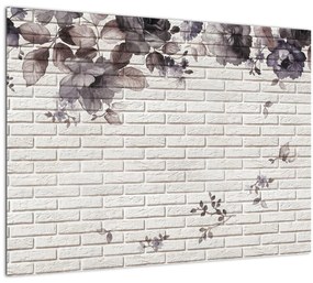 Tablou cu perete și buchet (70x50 cm), în 40 de alte dimensiuni noi