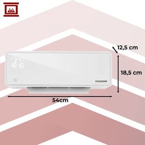 Perdea de aer ZELVION 2000W cu WiFi și încălzitor ceramic PTC Alb