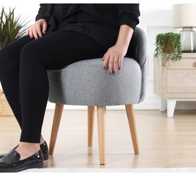 Taburet NIKI, Ø 46 cm, gri