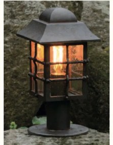 Stalp iluminat exterior din fier forjat, inaltime 38,6cm, AL 6821