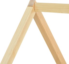 Pat tip căsuță cu pat extensibil și roți, fără saltea, din lemn, 90x200 &amp; 90x190 cm, Alb