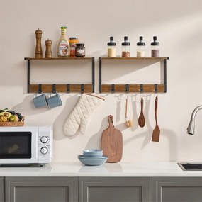 Set de rafturi de perete E1083 OLW, lemn vechi, 2buc.