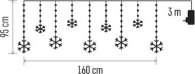 Instalație luminoasă LED de exterior 131xLED/1,6m IP44 alb rece