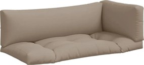 vidaXL Perne de paleți, 3 buc., gri taupe, material textil