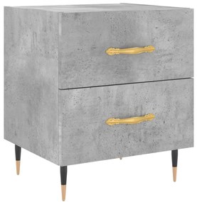 vidaXL Noptieră, gri beton, 40x35x47,5 cm, lemn compozit