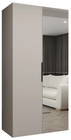 Dulap de haine 100 cm Mirabella 2 (Cașmir + Negru). 1126399