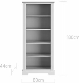 Biblioteca eleganta Ines alb H180 cm