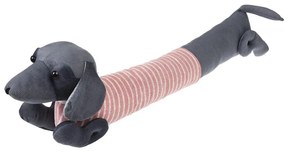 Protecție anti-curent pentru ușă roz-gri 17x76 cm Sausage Dog – Rex London