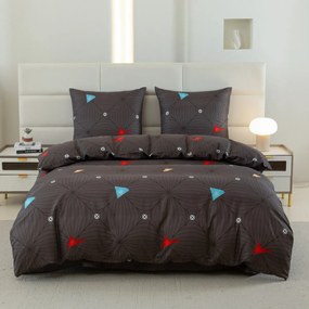 Lenjerie de pat din microfibra ORBITA gri inchis Dimensiune lenjerie de pat: 2 buc 70 x 80 cm | 160 x 200 cm