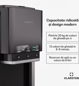 Klarstein ArcticBlend 3in1 Ice Maker, 20 kg/24h, Bullet Ice, Gheață zdrobită, Dispenser de apă