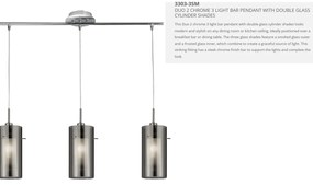 Lustra suspendata design modern Duo II 3L crom 3303-3SM SRT