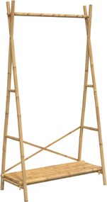 vidaXL Cuier pentru haine cu raft, 102x50x190 cm, bambus