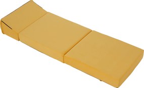 Saltea pliabilă/fotoliu extensibil, 2 in 1, galben, PELOS