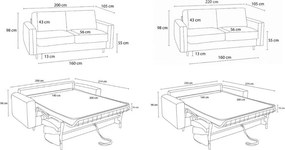 Canapea verde pentru dormitul zilnic/extensibilă 200 cm Cocoone – Bobochic Paris