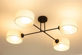 Brilagi - Lustră de tavan aplicată VIRGO 4xE14/40W/230V, crem/negru