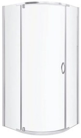 Cabină de duș curbată Splash fără cădiță 89x89x190cm - profil cromat, sticlă transparentă