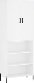 vidaXL Dulap înalt, alb, 69,5x34x180 cm, lemn compozit