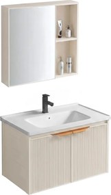 Set mobilier de baie cu lavoar Mario 60cm Beige