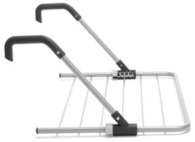 Uscator de rufe suspendat Branbatia 90300178, 4,5 m, Pentru pereti pana la 11 cm, Brate pliabile, Inox