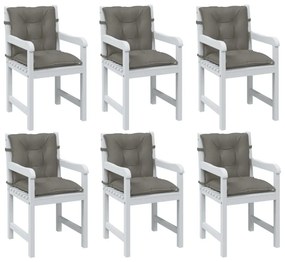 Perne scaun cu spătar scund 6 buc. melanj gri 100x50x7cm textil