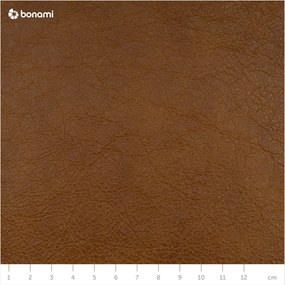 Canapea din piele MESONICA Musso, maro coniac, 173 cm