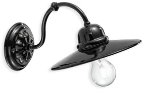 Aplica de perete design retro realizata manual din ceramica B-W