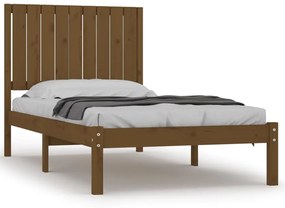 3104401 vidaXL Cadru de pat, maro miere, 90x200 cm, lemn masiv de pin