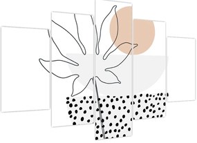 Tablou - Linie de artă flori N⁰3 (150x105 cm)