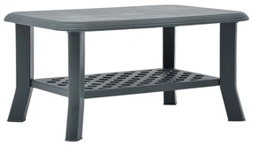 vidaXL Măsuță de cafea, verde, 90 x 60 x 46 cm, plastic
