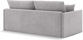 Canapea gri deschis extensibilă cu tapițerie din catifea 209 cm Shannon – Cosmopolitan Design