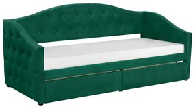 Pat de o persoană (divan) 90 cm Zonas (verde) (cu somieră) (cu sp. depozitare). 1116570