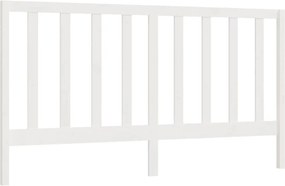 vidaXL Tăblie de pat, alb, 206x4x100 cm, lemn masiv de pin