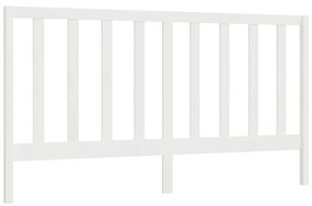 817711 vidaXL Tăblie de pat, alb, 206x4x100 cm, lemn masiv de pin