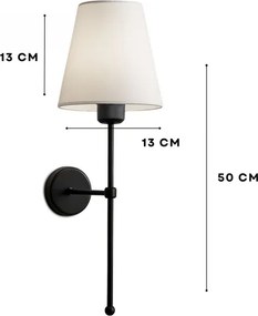 Aplica de perete ASPARAGUS 1xE27/40W/230V negru/crem