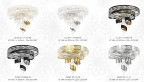 Lustra LED aplicata moderna design LUX, diametru 100cm, GLORY 01-CH
