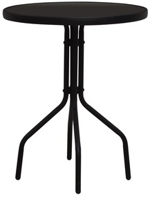48567 vidaXL Set mobilier de bistro, 3 piese, negru, ratan PVC