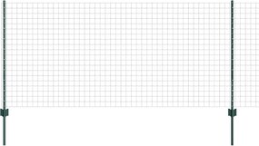 vidaXL Gard cu Stâlp Verde 1 x 25 m Oțel și PVC