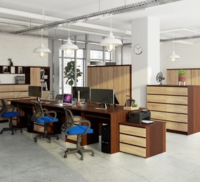 Masă PC Bronte (wenge + Stejar sonoma). 1069692