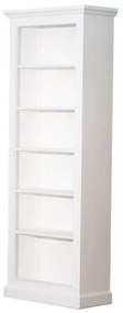 Biblioteca, alba, din lemn masiv, L78 cm, aspect vintage, Classic
