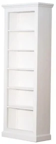 Biblioteca, alba, din lemn masiv, L78 cm, aspect vintage, Classic
