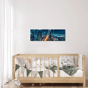 Tablou - Noaptea la Dubai (cu ceas) (90x30 cm)