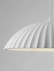 Lustra suspendata design decorativ Ciment, AMMOS alb