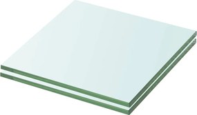 vidaXL Rafturi, 2 buc., 20 x 15 cm, panouri sticlă transparentă