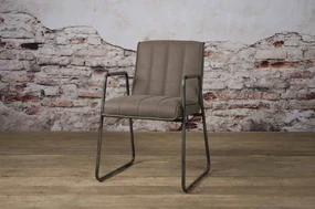 Scaun piele artificiala Santo gri