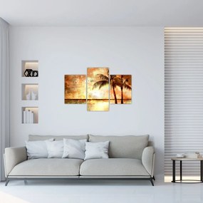 Tablou - Palmieri pe plajă (90x60 cm)